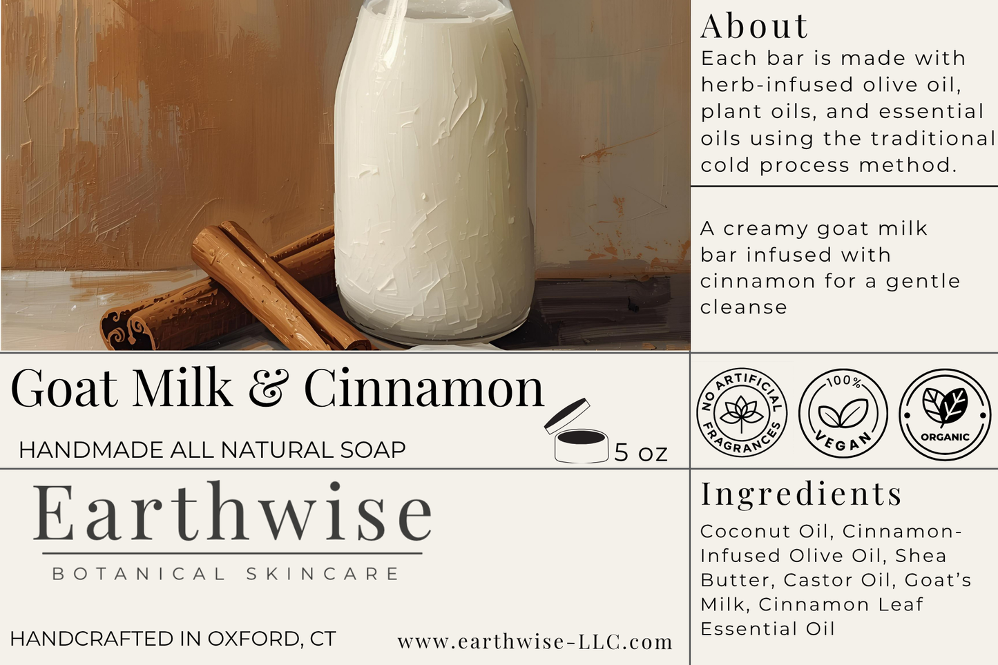 Goat Milk and Cinnamon Soap Bar