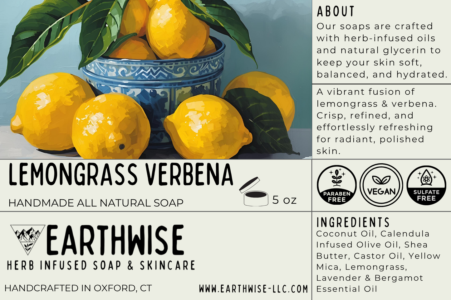 Lemongrass Verbena Mini Soap (Sample Size)