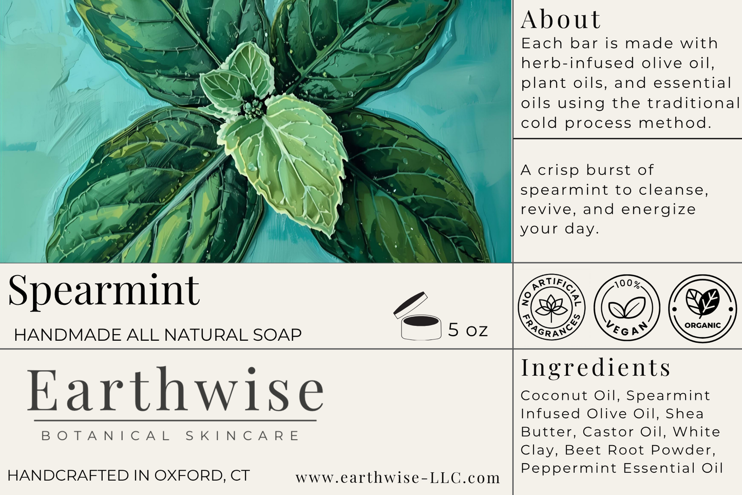 Organic Mint Soap Bar