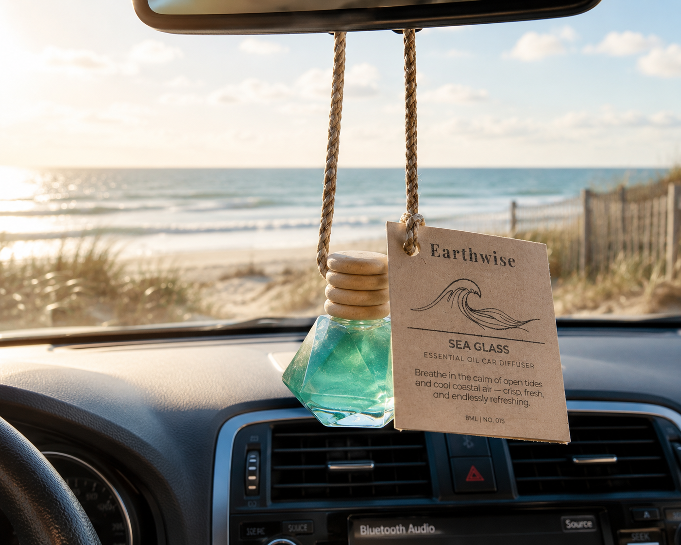 Sea Glass Essential Oil Car Diffuser