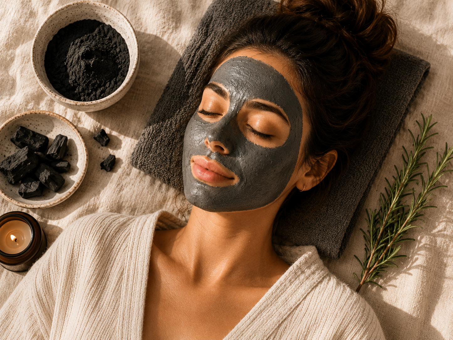 Detox Clay Mask — Rosemary & Charcoal