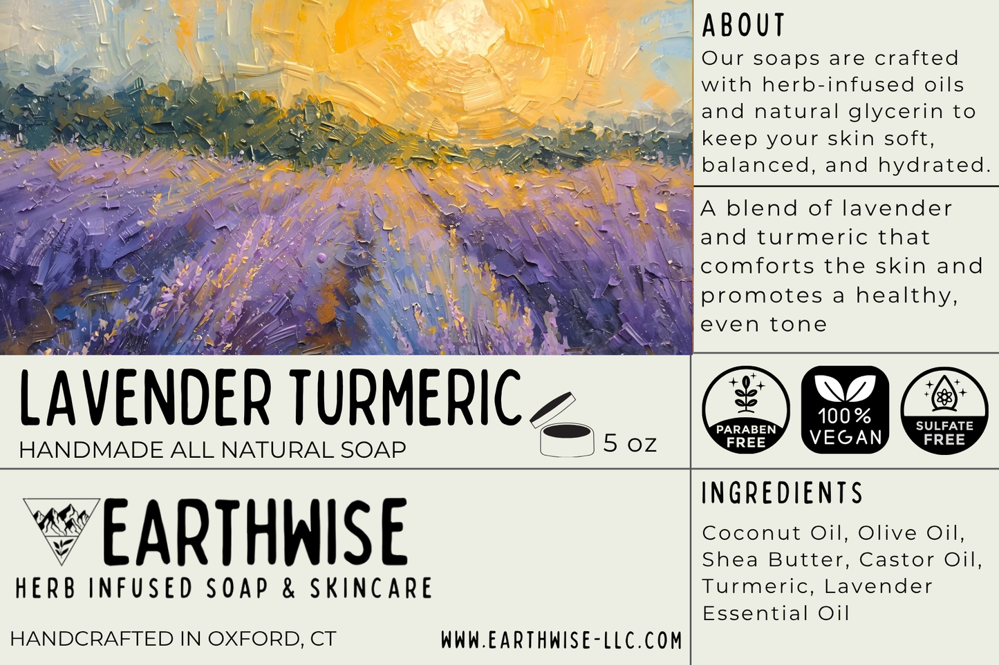 Lavender Turmeric Soap Bar