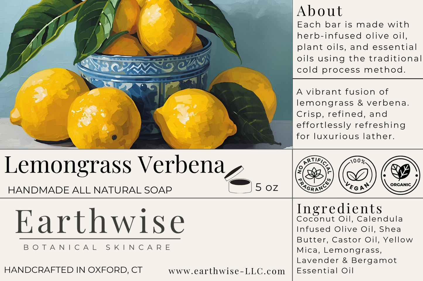 Lemongrass Verbena Soap Bar