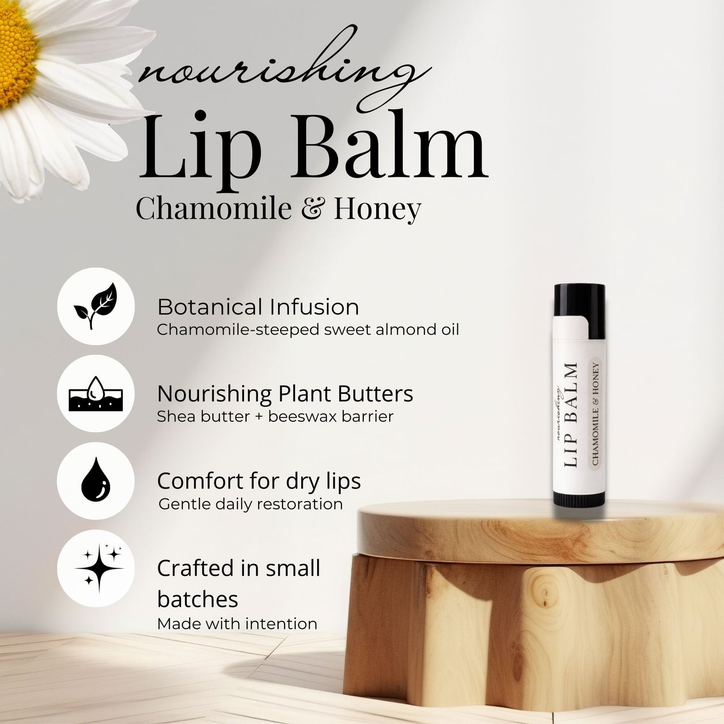 Chamomile & Honey Natural Lip Balm