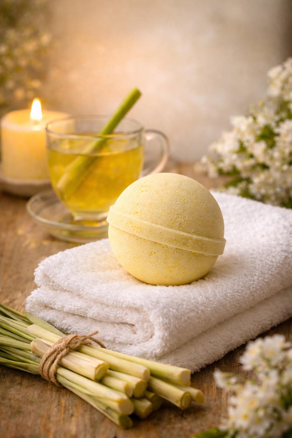 Lemongrass bathbomb made with pure essential oils 