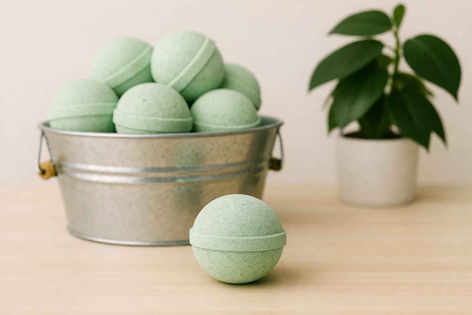 Spa-style eucalyptus bath bomb for a refreshing soak