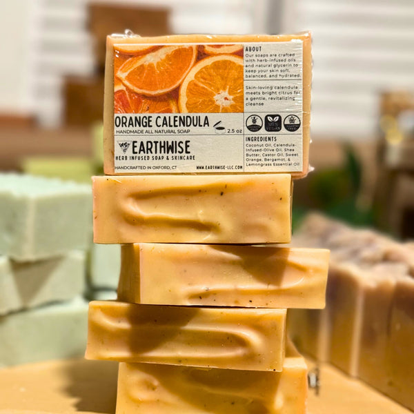 Calendula soap bar infused with citrus essential oils